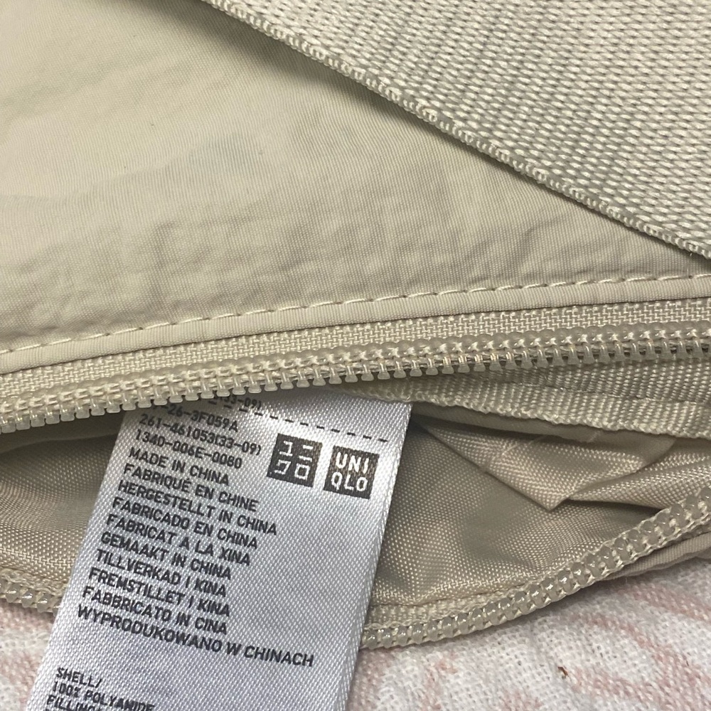 NWT Uniqlo Sling Bag in color Natural - Picture 6 of 12